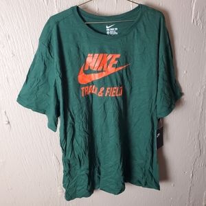 Nike track & field t-shirt green 4xl nwt